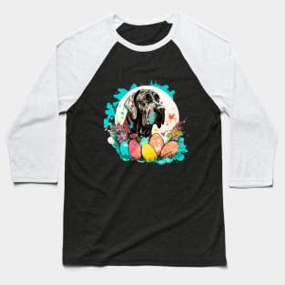 Great Dane Easter Egg Spring Splatter Painting Dog Lover Art Baseball T-Shirt